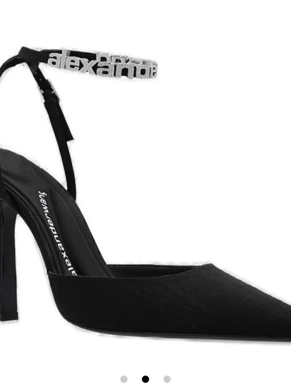 Alexander Wang Black Pointed Toe Ankle Strap Pumps